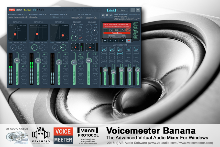Voicemeeter Banana, The Advanced Virtual Audio Mixer For Windows