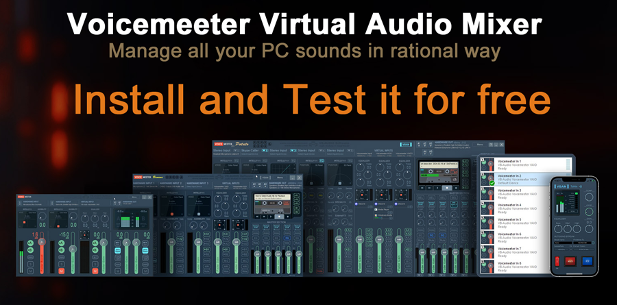 Voicemeeter Potato, Test all Voicemeeter version for free first