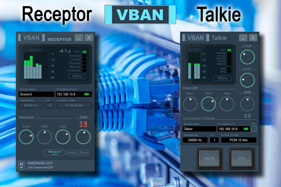 VBAN Receptor and Talkie