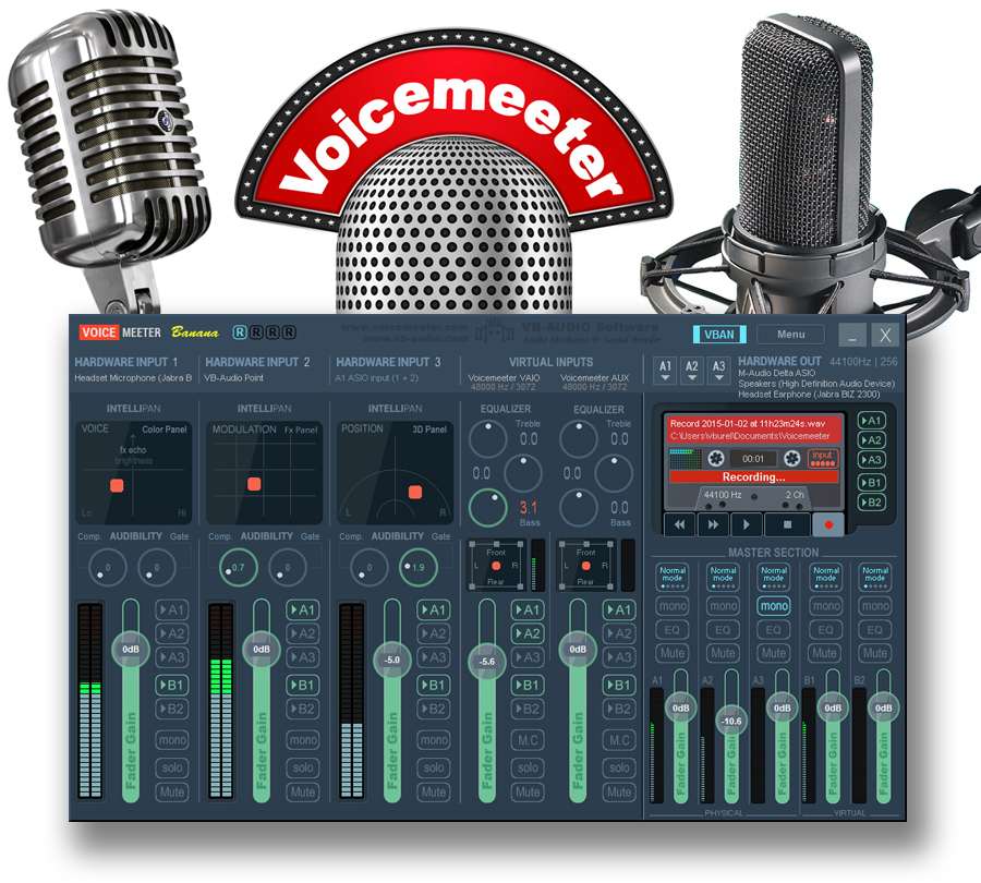 VoiceMeeter Banana Advanced Virtual Mixing Console