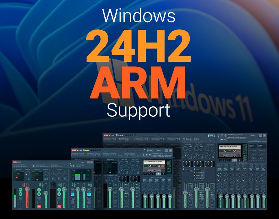Voicemeeter now compatible with Windows 10 ARM64