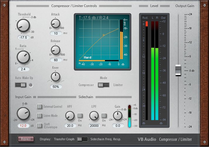 VB-Audio Compressor Plug-ins for Live Mixing Console