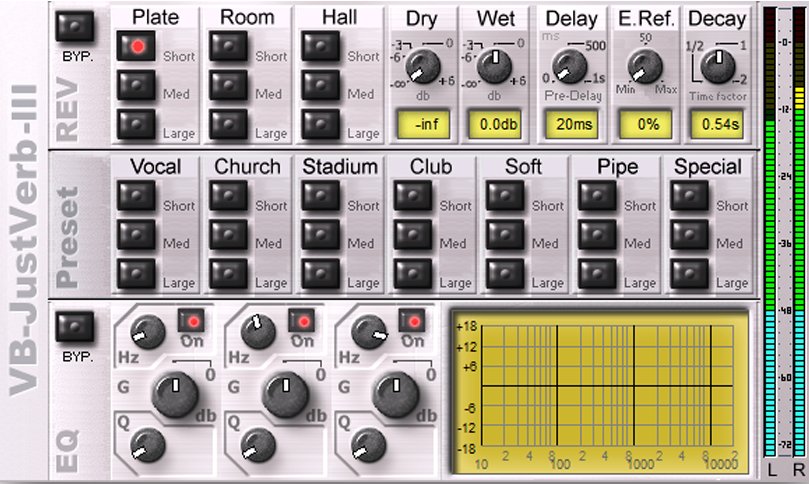 VB-Audio Reverb Plug-ins for Live Mixing Console